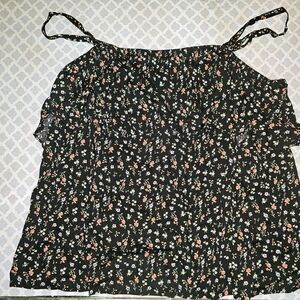 Floral Black Women's Top